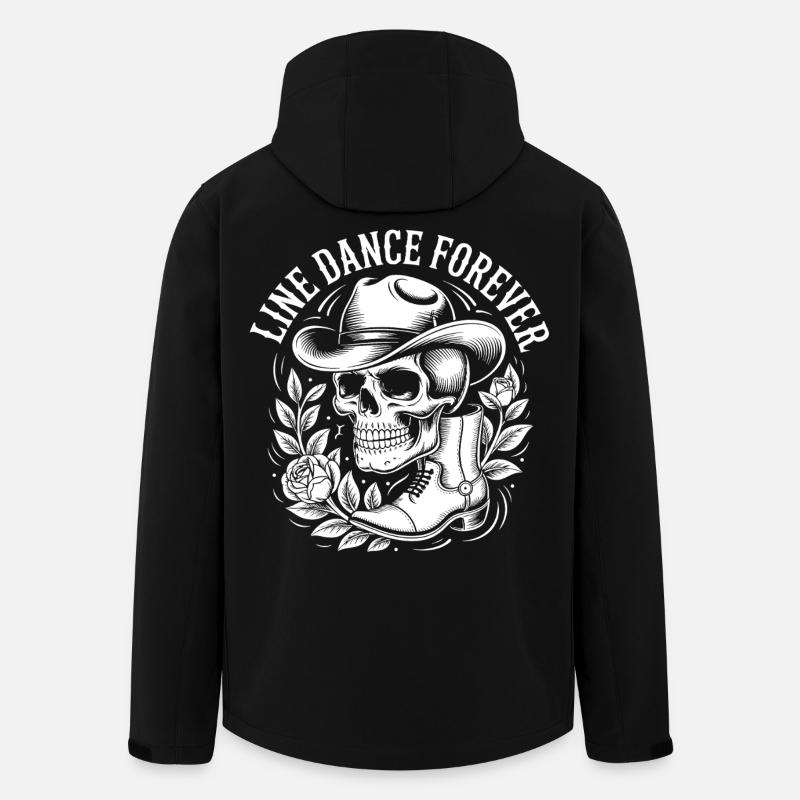 Line Dance Totenkopf Western - Recycelte Männer Softshell-Jacke von Stanley/Stella - Schwarz