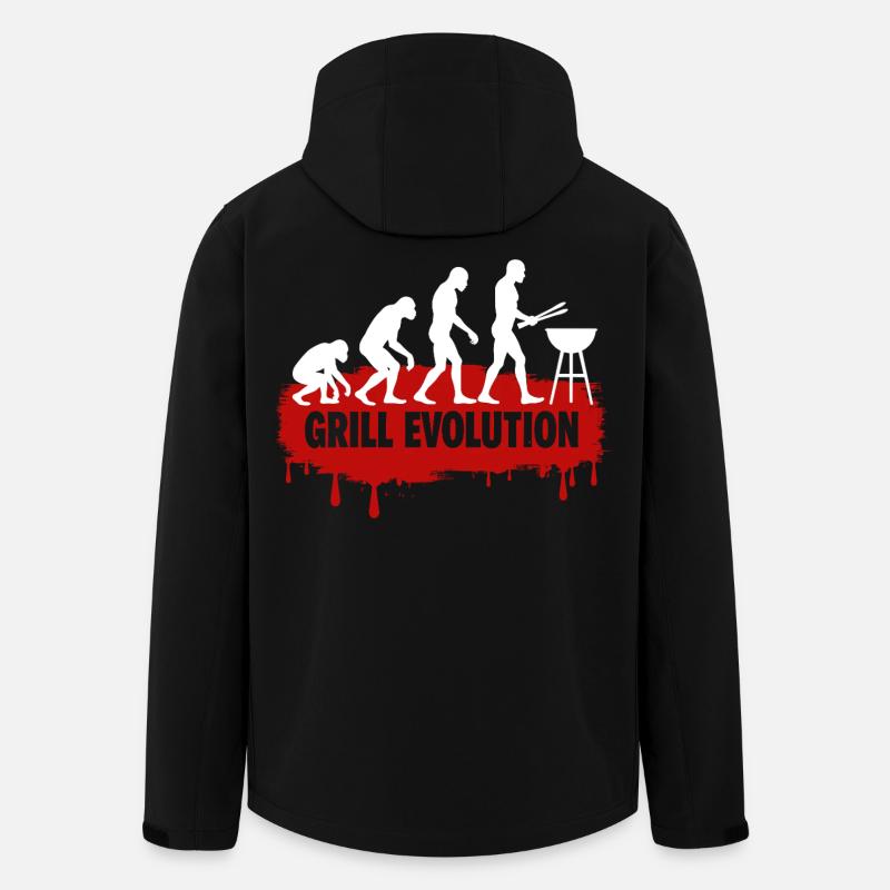 Grill Evolution Funny Grill Master Saying - Men’s Recycled Softshell Jacket by Stanley/Stella - black