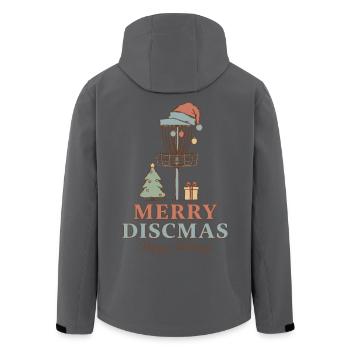 Panier de disc golf Joyeux Discmas Joyeuses Fêtes - Veste softshell homme en polyester recyclé Stanley/Stella - noir - Dos - AI Model Male 185 light (185cm)