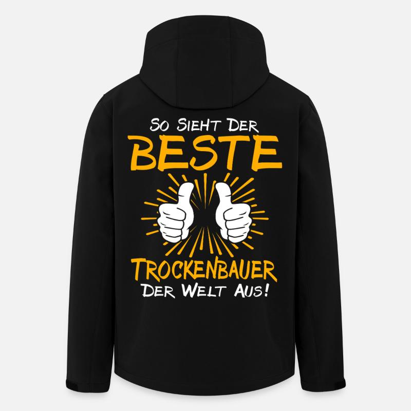 Trockenbauer Geschenkidee - Recycelte Männer Softshell-Jacke Discoverer von Stanley/Stella - Schwarz