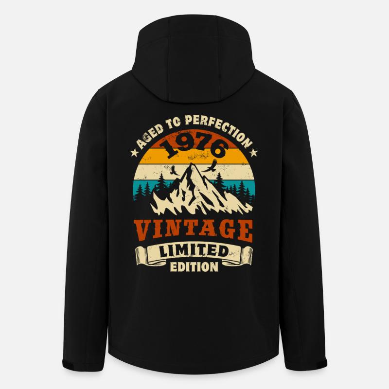 Édition limitée cadeau d’anniversaire 1976 - Veste softshell homme en polyester recyclé Stanley/Stella - noir