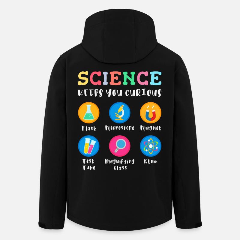 La science suscite la curiosité - Veste softshell homme en polyester recyclé Stanley/Stella - noir