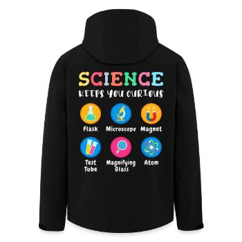 La science suscite la curiosité - Veste softshell homme en polyester recyclé Stanley/Stella - noir - Dos - AI Model Male 185 light (185cm)