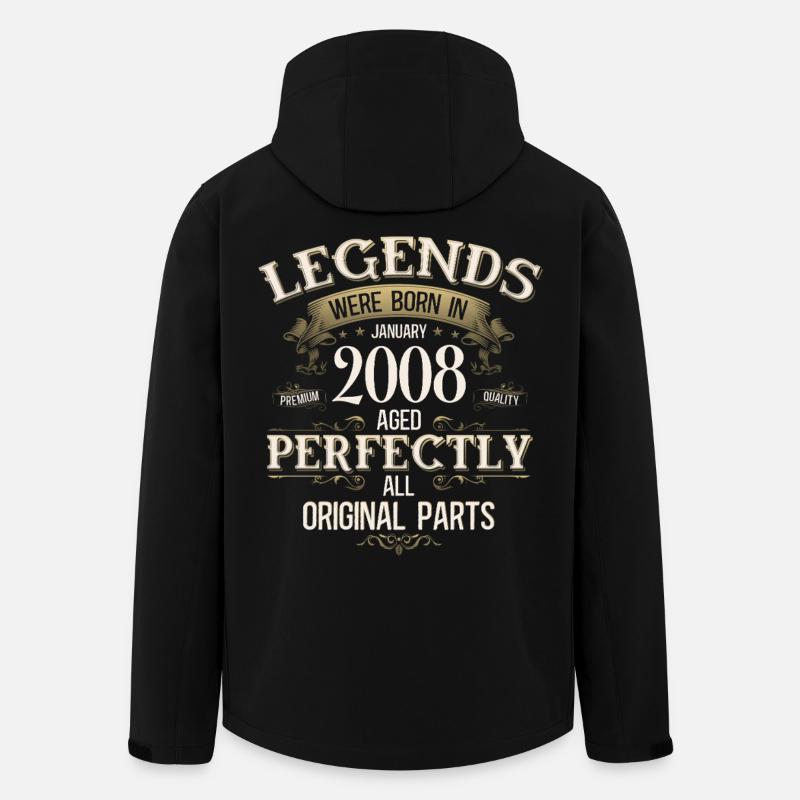 18th Birthday Legend January 2008 - Men’s Recycled Softshell Jacket by Stanley/Stella - black
