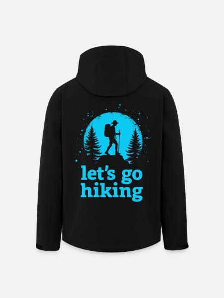 Let's go hiking mountaineer hiker silhouette - Men’s Recycled Softshell Jacket by Stanley/Stella - black