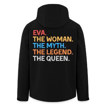 Eva The Woman The Myth The Legend The Queen - Men’s Recycled Softshell Jacket by Stanley/Stella - black - Back - AI Model Male 185 light (185cm)