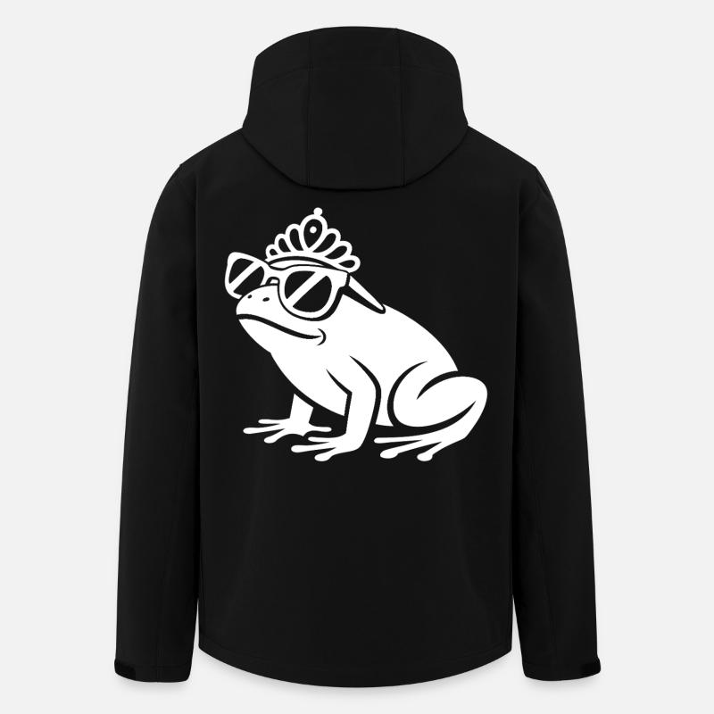 Frog with crown and sunglasses - Men’s Recycled Softshell Jacket by Stanley/Stella - black