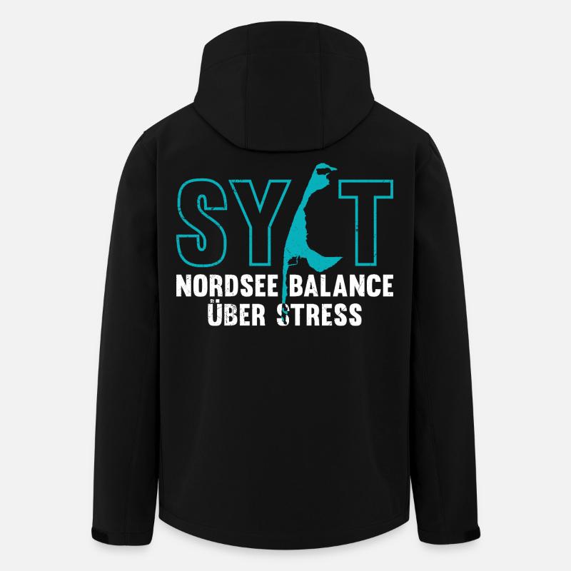 NORTH SEA BALANCE OVER STRESS Fun - Men’s Recycled Softshell Jacket by Stanley/Stella - black