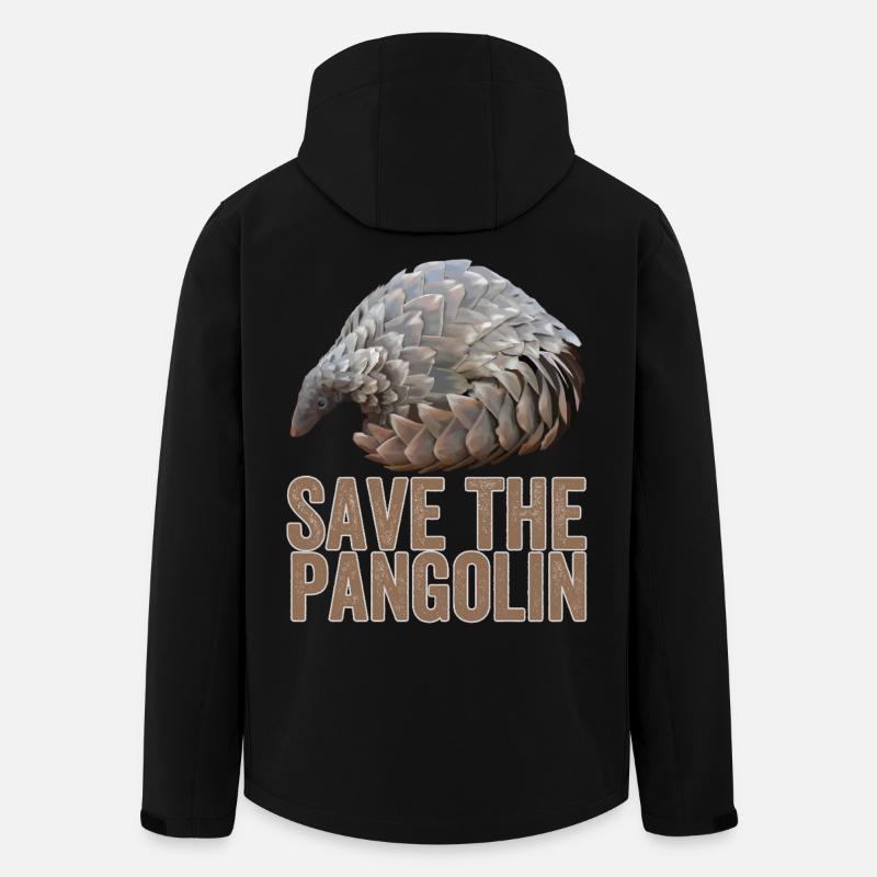 Rettet das Pangolin - Recycelte Männer Softshell-Jacke von Stanley/Stella - Schwarz