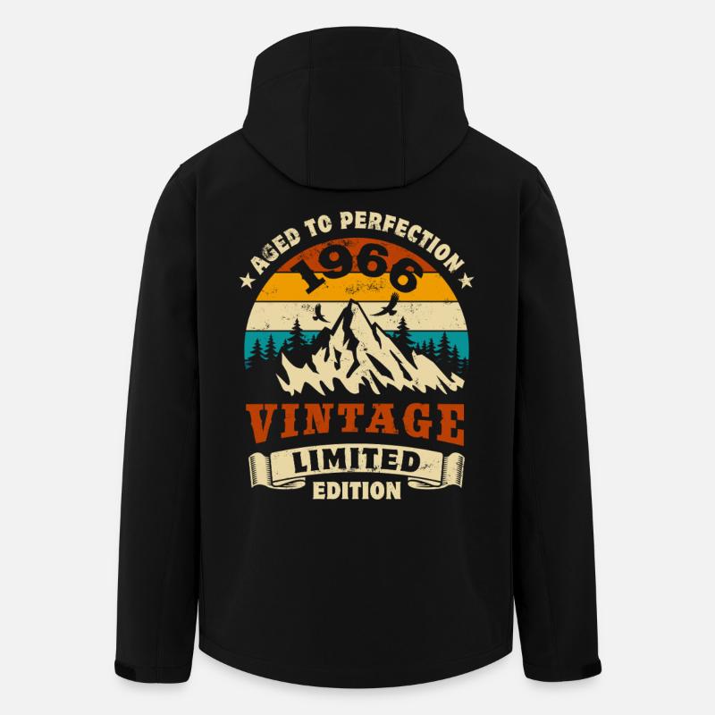 Édition limitée cadeau d’anniversaire 1966 - Veste softshell homme en polyester recyclé Stanley/Stella - noir
