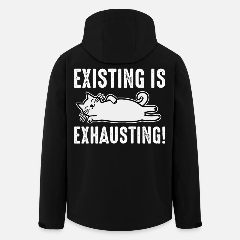 Existing Is Exhausting - Men’s Recycled Softshell Jacket by Stanley/Stella - black