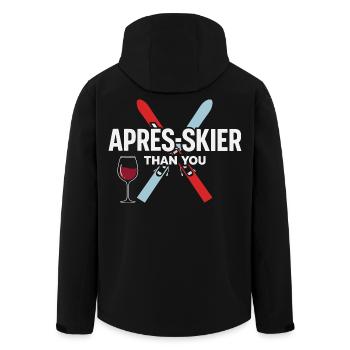 Après-Skier Than You – Ski & Vin - Veste softshell homme en polyester recyclé Stanley/Stella - noir - Dos - AI Model Male 185 light (185cm)
