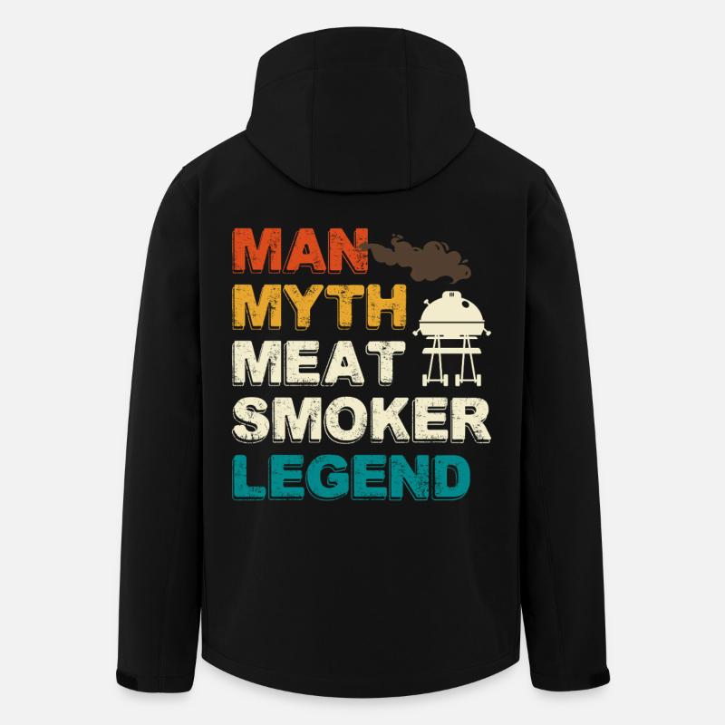 Man Myth Meat Smoker Legend - Men’s Recycled Softshell Jacket by Stanley/Stella - black