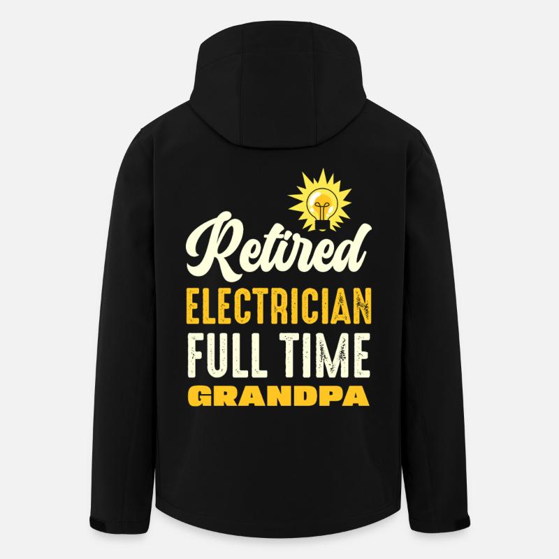 Vollzeit Elektriker Großvater - Recycelte Männer Softshell-Jacke von Stanley/Stella - Schwarz