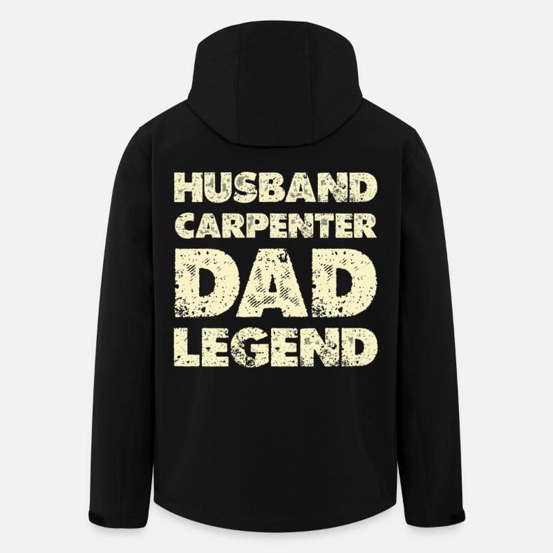 Husband Dad Legend Carpenter - Recycelte Männer Softshell-Jacke von Stanley/Stella - Schwarz