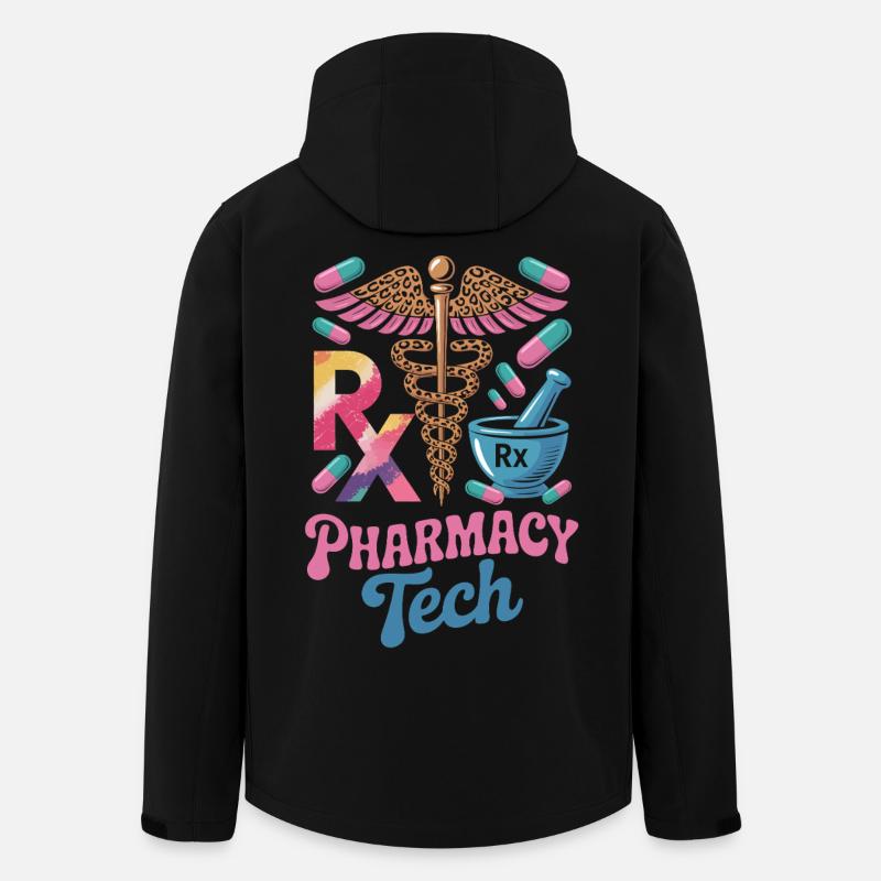 Rx Tech Pharmacy Art - Recycelte Männer Softshell-Jacke von Stanley/Stella - Schwarz