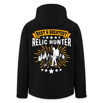 Relic Seeker Relics Search - Men’s Recycled Softshell Jacket by Stanley/Stella - black - Back - AI Model Male 185 light (185cm)