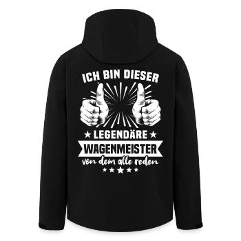 Légende Wagenmeister - Veste softshell homme en polyester recyclé Stanley/Stella - noir - Dos - AI Model Male 185 light (185cm)
