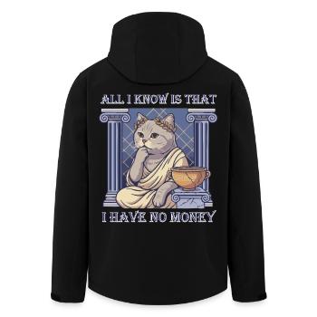 kein Geld - Recycelte Männer Softshell-Jacke von Stanley/Stella - Schwarz - Hinten - AI Model Male 185 light (185cm)