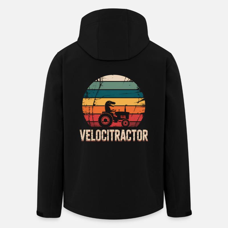 Velocitractor - Funny T-Shirt - Men’s Recycled Softshell Jacket by Stanley/Stella - black