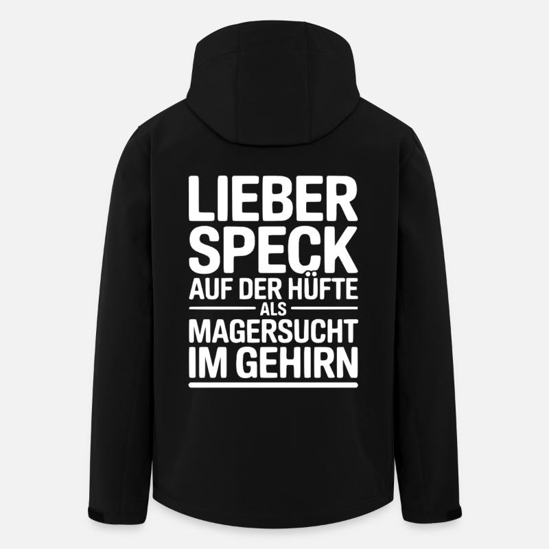 Lieber Speck auf der Hüfte - Recycelte Männer Softshell-Jacke von Stanley/Stella - Schwarz