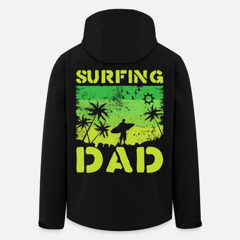 Surfen Dad Retro Grün - Recycelte Männer Softshell-Jacke von Stanley/Stella - Schwarz