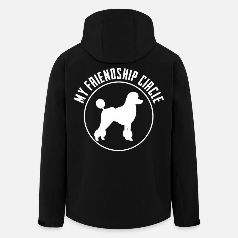 Caniche Mon Cercle d’Amitié - Veste softshell homme en polyester recyclé Stanley/Stella - noir
