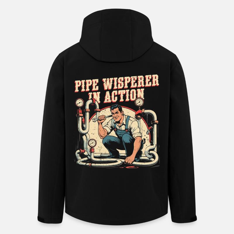 Pipe Layer Pipe Builder Pipe Whisperer - Veste softshell homme en polyester recyclé Stanley/Stella - noir