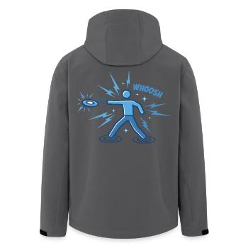 WHOOSH Disc Golf Drôle Disc Golf Disc Volant - Veste softshell homme en polyester recyclé Stanley/Stella - noir - Dos - AI Model Male 185 light (185cm)