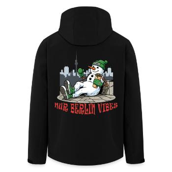 Nur Berlin Vibes - Fernsehturm Schneemann Design - Veste softshell homme en polyester recyclé Stanley/Stella - noir - Dos - AI Model Male 185 light (185cm)
