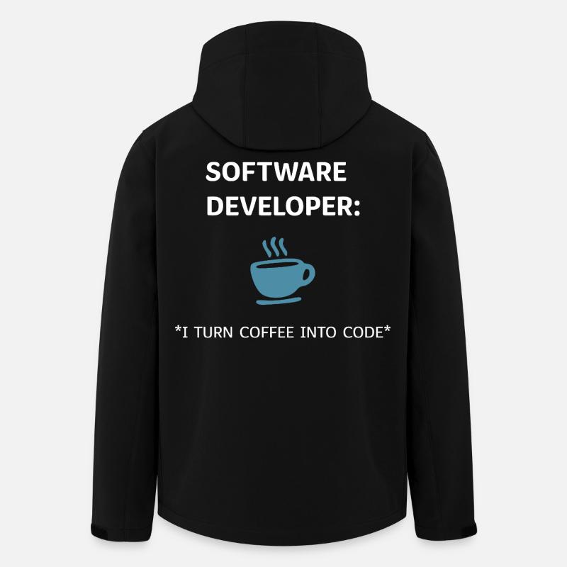 Software Developer - Coffee Edition - Men’s Recycled Softshell Jacket by Stanley/Stella - black