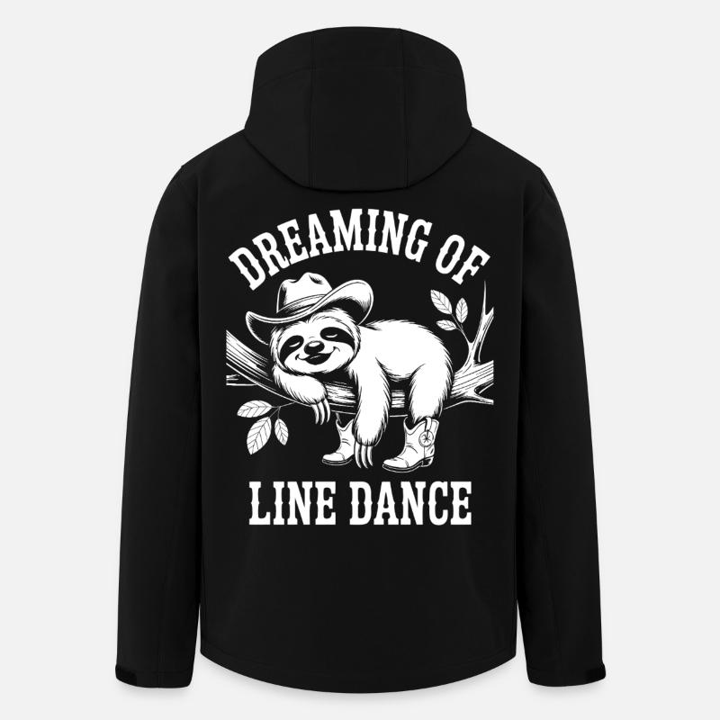Sloth Dreaming Line Dance - Men’s Recycled Softshell Jacket by Stanley/Stella - black
