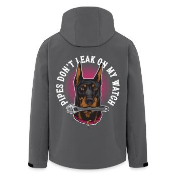 Les tuyaux de poseur de tuyaux ne fuient pas sous ma surveillance - Veste softshell homme en polyester recyclé Stanley/Stella - noir - Dos - AI Model Male 185 light (185cm)