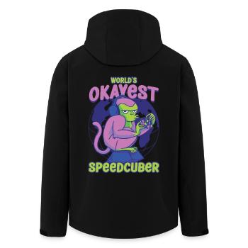 Speedcubing Speed Cube Worlds Speedcuber le plus correct - Veste softshell homme en polyester recyclé Stanley/Stella - noir - Dos - AI Model Male 185 light (185cm)
