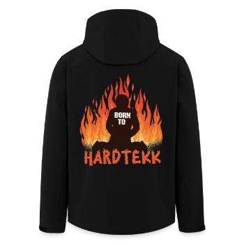 Hardtekk Tekke Ostdeutschland - Recycelte Männer Softshell-Jacke von Stanley/Stella - Schwarz - Hinten - AI Model Male 185 light (185cm)