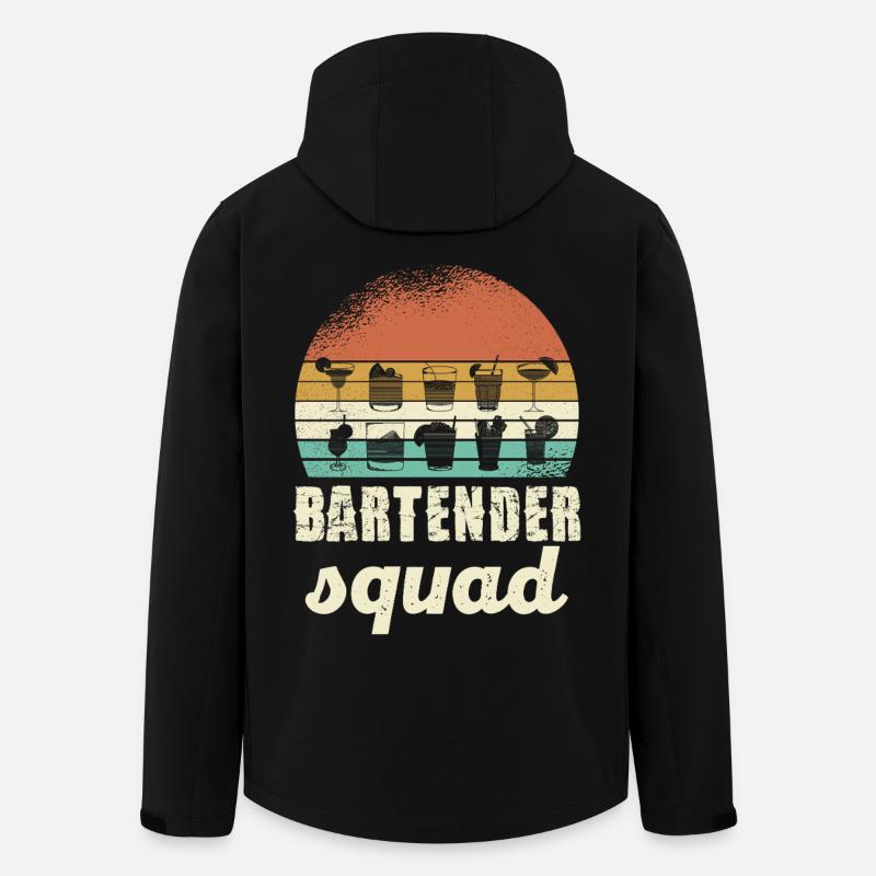 Barmans Squad Rétro - Veste softshell homme en polyester recyclé Stanley/Stella - noir
