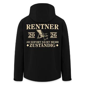 Retirement 2026 Retirement No longer responsible - Men’s Recycled Softshell Jacket by Stanley/Stella - black - Back - AI Model Male 185 light (185cm)