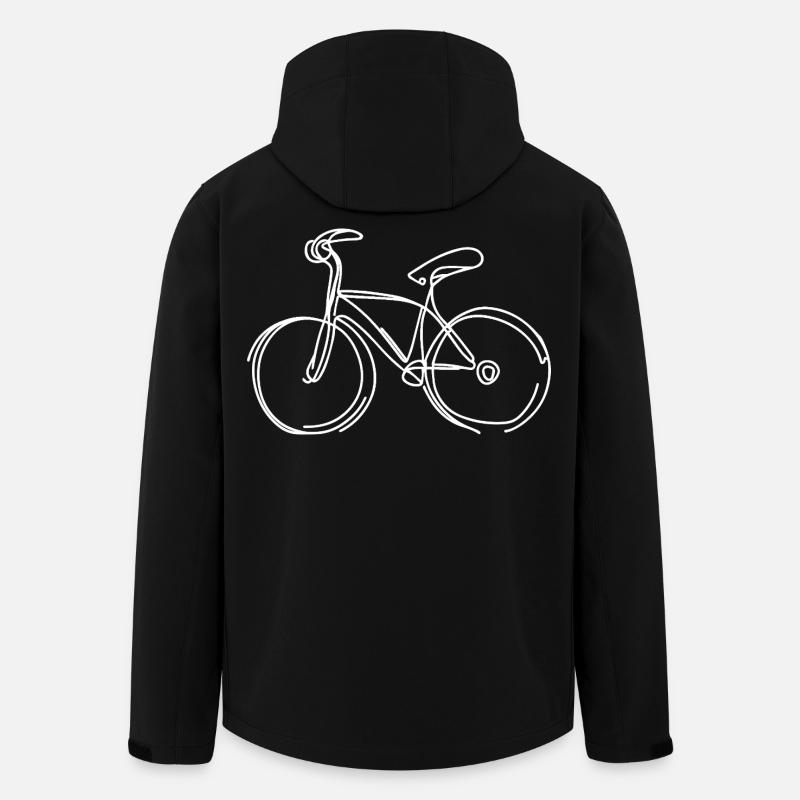Bicycle Sketch - Men’s Recycled Softshell Jacket by Stanley/Stella - black