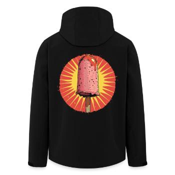 Graphique de glace - Veste softshell homme en polyester recyclé Stanley/Stella - noir - Dos - AI Model Male 185 light (185cm)