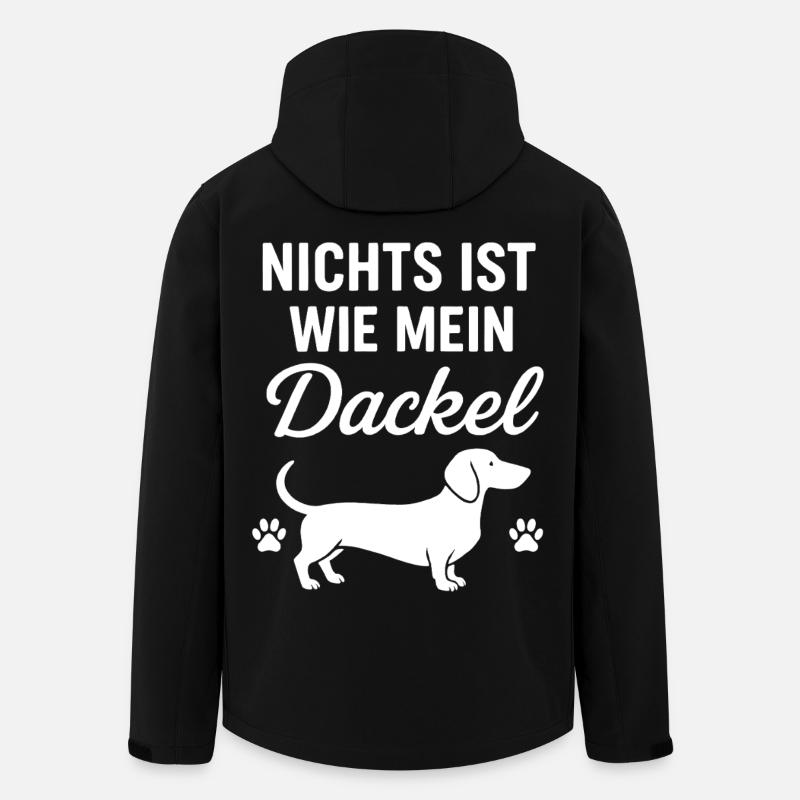 Dackel Spruch Liebe - Recycelte Männer Softshell-Jacke von Stanley/Stella - Schwarz