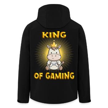 Game Junkie Gaming - Men’s Recycled Softshell Jacket by Stanley/Stella - black - Back - AI Model Male 185 light (185cm)