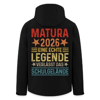 Matura 2026 Eine Legende verlässt das Schulgelände - Recycelte Männer Softshell-Jacke von Stanley/Stella - Schwarz - Hinten - AI Model Male 185 light (185cm)