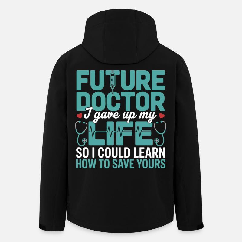 Future déclaration de sauveteur médecin - Veste softshell homme en polyester recyclé Stanley/Stella - noir