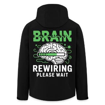 Redémarrage du cerveau Veuillez patienter - Veste softshell homme en polyester recyclé Stanley/Stella - noir - Dos - AI Model Male 185 light (185cm)