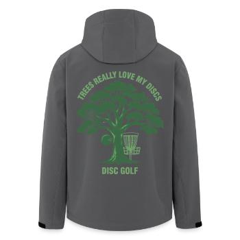 Les arbres adorent vraiment mes disques disc golf disque drôle - Veste softshell homme en polyester recyclé Stanley/Stella - noir - Dos - AI Model Male 185 light (185cm)
