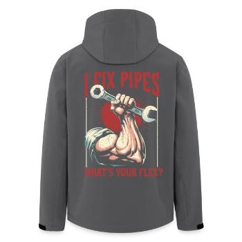 Constructeur de pipelines Pipelayer I Fixe les tuyaux - Veste softshell homme en polyester recyclé Stanley/Stella - noir - Dos - AI Model Male 185 light (185cm)
