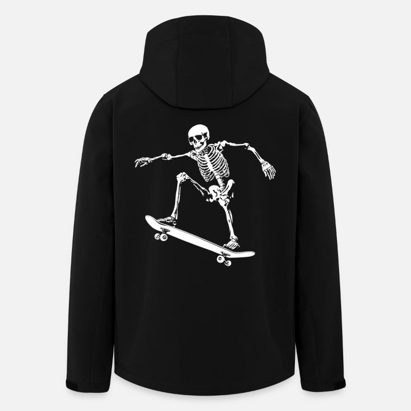 Skateboard Skateboard Skather Drôle - Veste softshell homme en polyester recyclé Stanley/Stella - noir