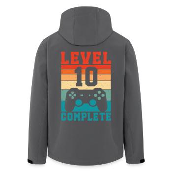10. Geburtstag Level 10 Complete 10 Jahre Gamer  - Recycelte Männer Softshell-Jacke von Stanley/Stella - Schwarz - Hinten - AI Model Male 185 light (185cm)