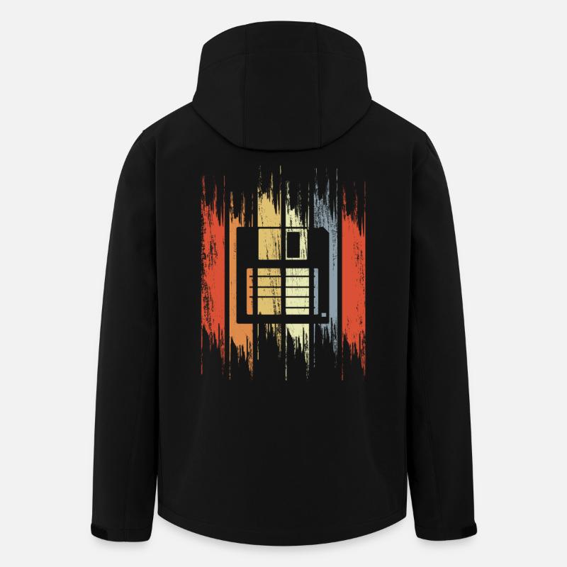 Retro Diskette - Recycelte Männer Softshell-Jacke von Stanley/Stella - Schwarz