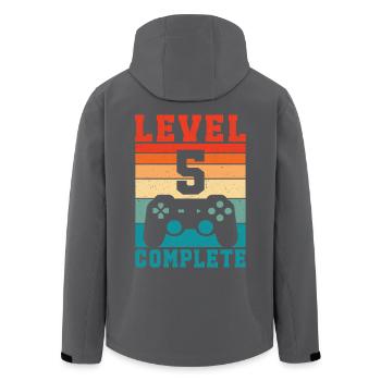 5e anniversaire Niveau 5 Joueur complet 5 ans - Veste softshell homme en polyester recyclé Stanley/Stella - noir - Dos - AI Model Male 185 light (185cm)